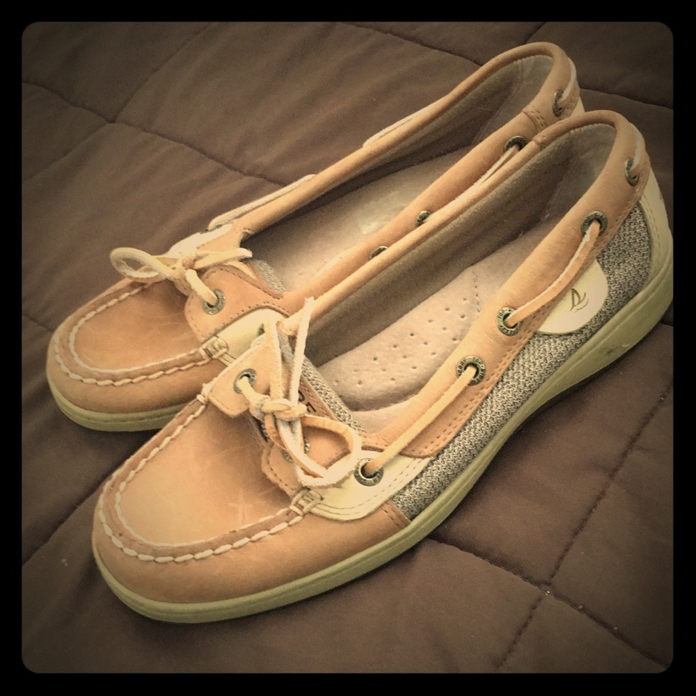 Women's Tan Sperry Topsiders Size 6.5